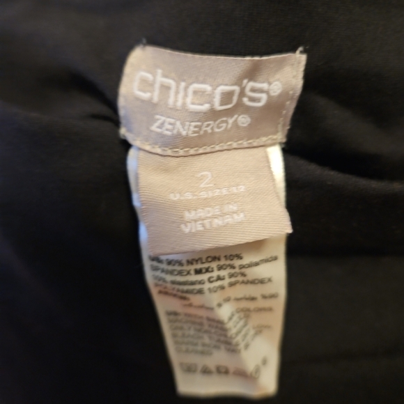 Chico's Zenergy size 2 (12/ Large) Black Boot Cut Legging - Picture 5 of 6